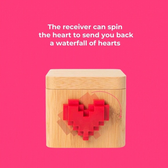 Lovebox Pixel Black & White Long Distance Love Note Messaging Device - Picture 7 of 16